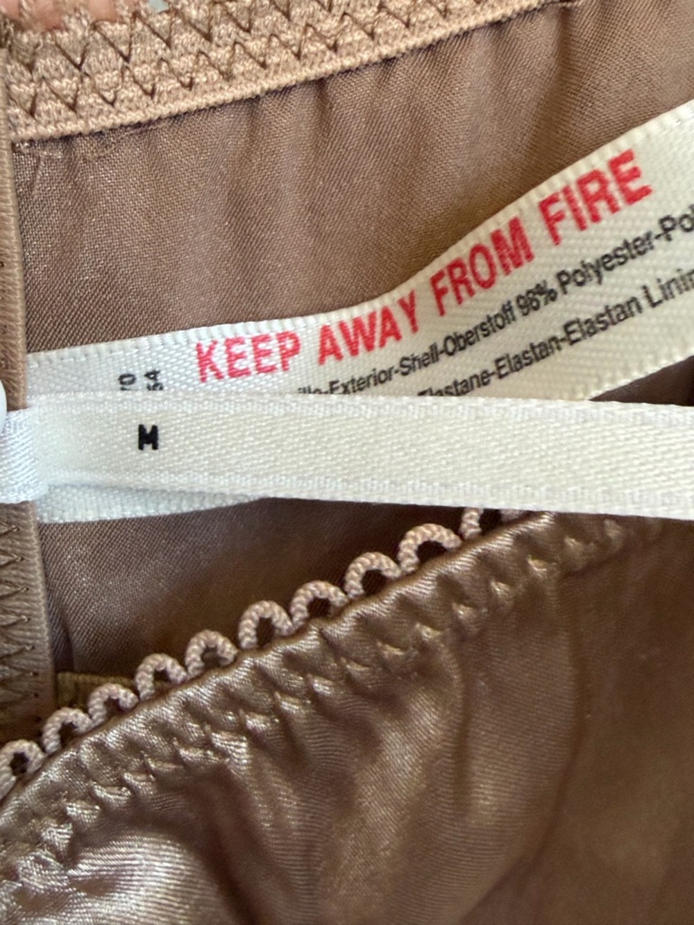 NWT new medium by anthropologie satin bra brown bronze underwire - Picture 11 of 16